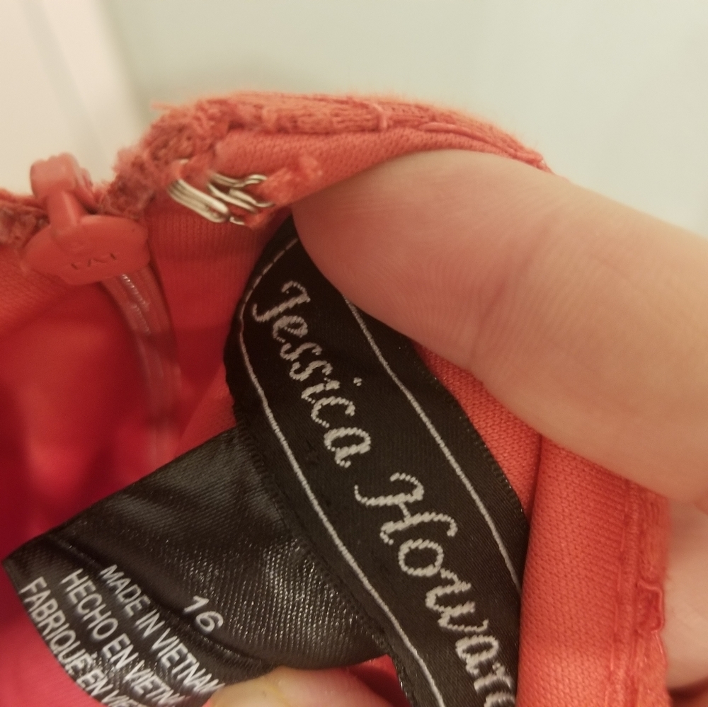 Jessica Howard Dress - Coral Lace - Picture 2 of 4
